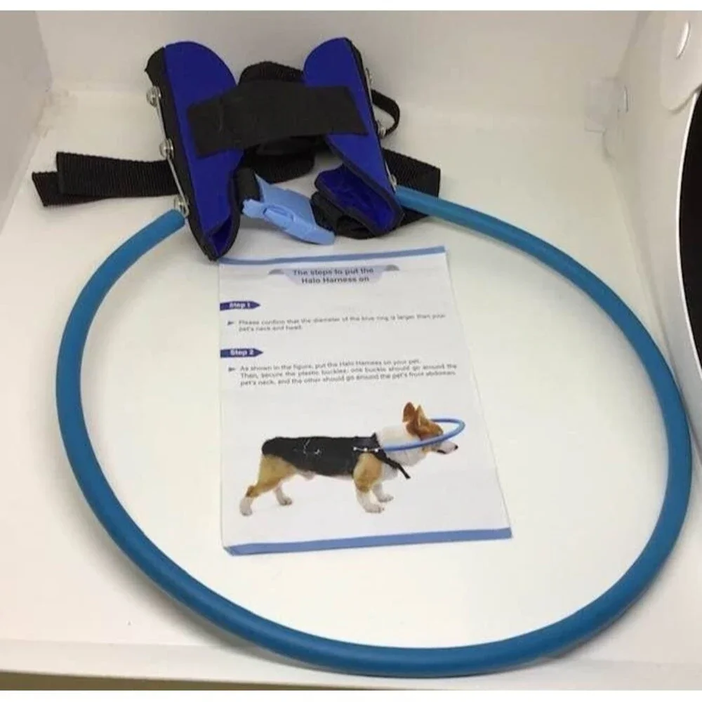 Let Pet Run Halo Harness Dog Cat Blind Visual Impairment Protection Small Guide